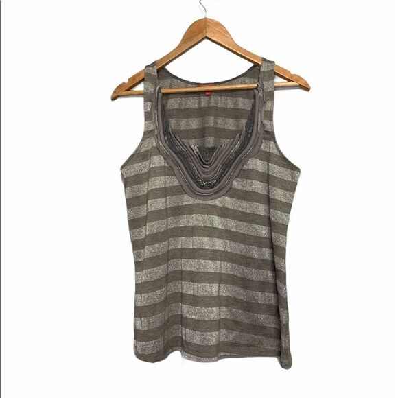 🚨 Anthropologie One September Sleeveless Stripes Top - Picture 1 of 7